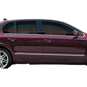 Lišta karosérie Škoda Superb II-Chromové lišty spodní hrany oken