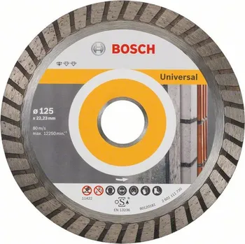 Pilový kotouč BOSCH Diamantový dělicí kotouč Standard for Universal Turbo, 125 mm 2608602394 free_store_pickup
