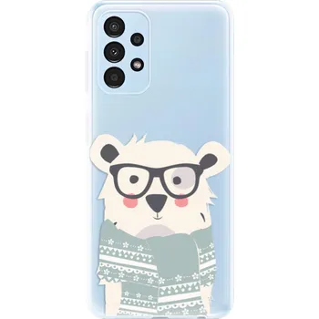 Pouzdro na mobilní telefon Odolné silikonové pouzdro iSaprio - Bear with Scarf - Samsung Galaxy A13