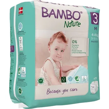 Plena Bambo Nature 3 M 4-8kg, 28ks, dětské plenkové kalhotky