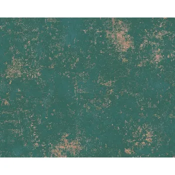 Tapeta Vliesová tapeta zelená zlatá rustikální omítka 388321 / Tapety na zeď 38832-1 BOS - battle of style (0,53 x 10,05 m) A.S.Création