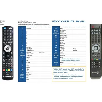 Dálkový ovladač General OPTIBOX KOALA - dálkový ovladač