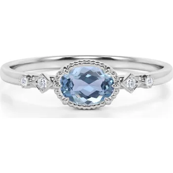 Prsten Olivie Stříbrný prsten MODRÝ TOPAZ 7030 Velikost prstenů: 6 (EU: 51-53) Ag 925; ≤2,2 g.