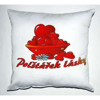 Dekorativní polštářek Polštářek lásky - 35 x 40cm Barva: Bílá