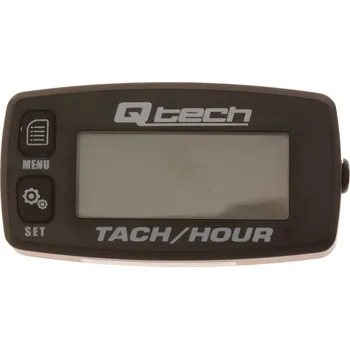 Multifunkční měřič otáček motoru a motohodin, q-tech (černý, podsvícený displej)