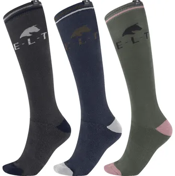 ELT Podkolenky jezdecké Horse ELT, 3 páry, asphalt,/night blue/pebble grey 43-46