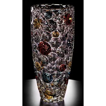 Váza BG Váza skleněná vysoká BG90070 35 cm Křišťál