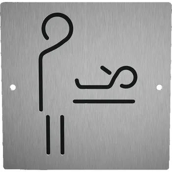 Domovní cedule Nerezový piktogram PŘEBALOVACÍ PULT 2b Rozměr: 10 x 10 cm