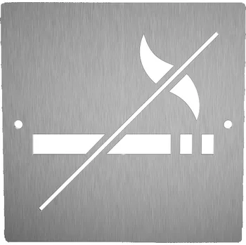 Domovní cedule Nerezový piktogram ZÁKAZ KOUŘENÍ 1a Rozměr: 10 x 10 cm