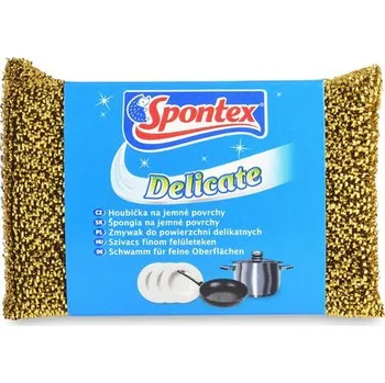 Drátěnka Drátěnka 1ks DELICATE stříbr., 11,5x7x3, SPONTEX, houba