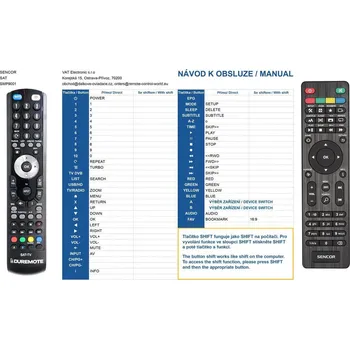 Dálkový ovladač General SENCOR SMP9001 - dálkový ovladač