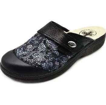 Dámské pantofle Dámské zdravotní pantofle 1468 s plnou špičkou černá vel. 41