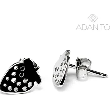 Náušnice Stříbrné náušnice jahoda