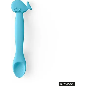 dětský příbor Suavinex Silikonová lžička Rybička modrá