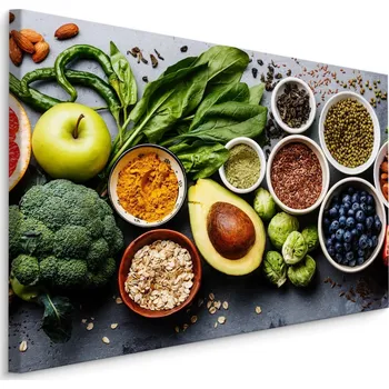 Obraz MyBestHome BOX Plátno Zelenina S Ovocem A Kořením Varianta: 30x20