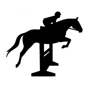 Samolepící dekorace SAMOLEPKA Kůň 090 pravá skok přes překážku (01 - černá) NA AUTO, NÁLEPKA, FÓLIE, POLEP, TUNING, VLASTNÍ TEXT, TISK, AUTOSAMOLEPKY.cz, POLEPY, OBRÁZEK, LOGO, SAMOLEPKY