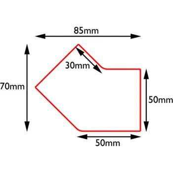Značení PermaLean roh 45° červený PermaLean pro 50mm role