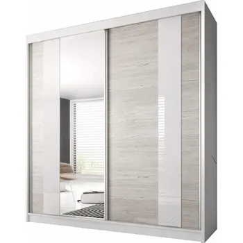 Šatní skříň Tempo Kondela Multi 32 bílá/dub kathult světlý