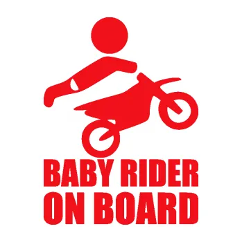 Polep vozidla SAMOLEPKA Baby rider on board pravá (10 - červená) NA AUTO, NÁLEPKA, FÓLIE, POLEP, TUNING, VLASTNÍ TEXT, TISK, AUTOSAMOLEPKY.cz, POLEPY, OBRÁZEK, LOGO, SAMOLEPKY