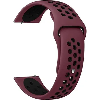 Příslušenství k chytrým hodinkám Eternico Sporty Universal Quick Release 22mm Solid Black and Bordo