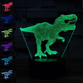 Žertovný předmět USB lampička s 3D iluzí - T-Rex Dinosaurus