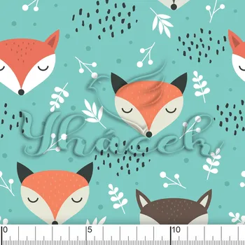 Zakázkový tisk, softshell, kočárkovina... Spící lišky Látky k tisku: Microfirba