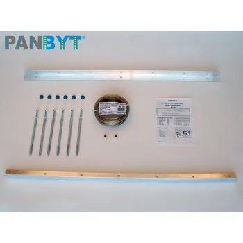 Sušák na prádlo Držáky prádelní šňůry 74 cm komplet C natural (Sedm natažených šňůr. Stěna se zateplením do 11 cm.)