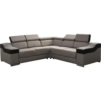 Sedací souprava Rohová sedačka GALA světle hnědá / hnědá