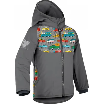 Dětská móda Unuo softshellová bunda s fleecem zoo na výletě Velikost: 110/116