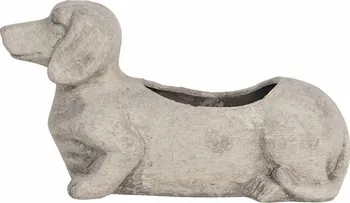 Květináč Clayre & Eef Dog kameninový květináč 24 cm