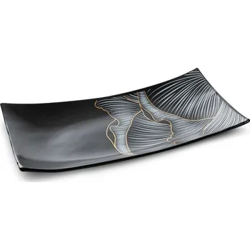 Talíř ArtFir Dekorativní talíř PEONIA | černý