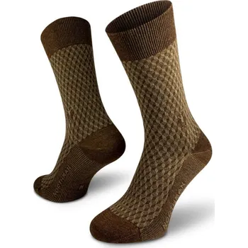 Pánské ponožky Northman Horten Merino - hnědá Velikost: 45-47