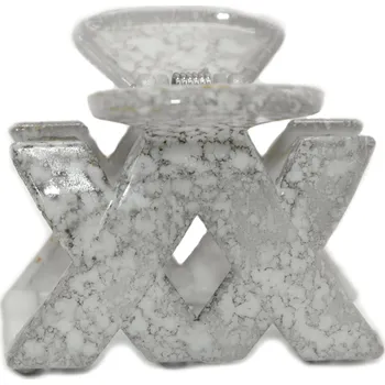 Skřipec na vlasy - dvojité x Barva: šedá