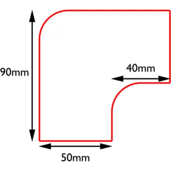 Značení PermaLean roh 90° červený PermaLean pro 50mm role