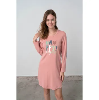 Dámská noční košile Dámská noční košile 17521 Vamp růžová L