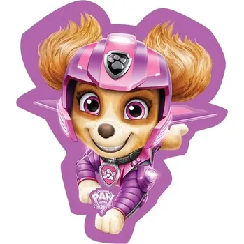 Bytový textil Carbotex • Tvarovaný 3D polštářek Tlapková patrola - Paw Patrol - motiv Skye v akci - 41 x 34 cm