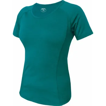 Dámské vlněné tričko, krátký rukáv KAMADA 801 petrolejová M