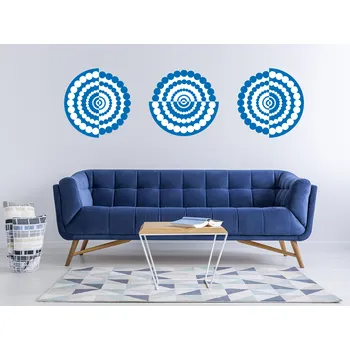 Samolepící dekorace Kruhy z kuliček samolepky na zeď 3 ks kruh každý 50 x 50 cm