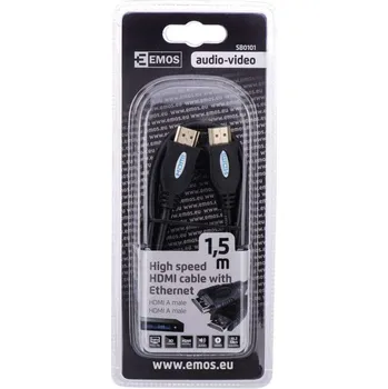 Video kabel Kabel EMOS HDMI - HDMI 1,5m SB0101 černý
