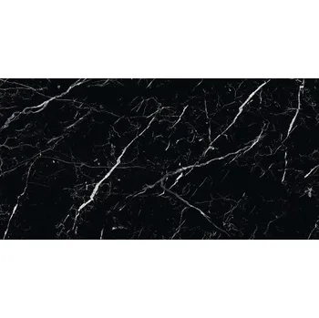 Dlažba Dlažba imitace mramoru Simmba black 60x120 cm lesklá