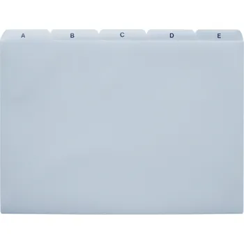 Rozlišovač do kartoték A4-PVC potištěný A-Z šedý 25 ks