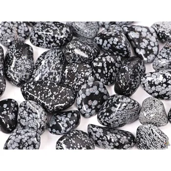 Magieprirody.cz Tromlovaný kámen Obsidián vločkový XL velikost 30 - 50 mm - USA #372 Množství: 100g