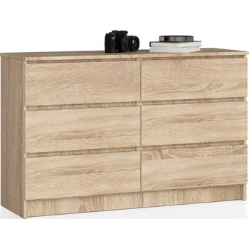 Avord Kuba 6 šuplíků 120 cm dub sonoma