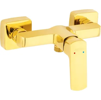 Vodovodní baterie Ferro Vitto Verdeline, nástěnná sprchová baterie, zlatá lesklá, BVI7VLG