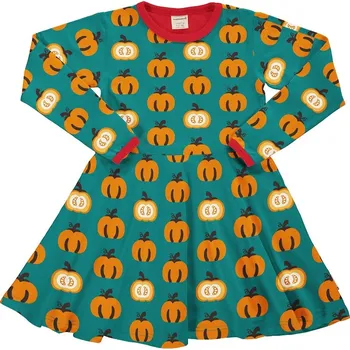 Dívčí šaty Dívčí šaty s dlouhým rukávem a s kolovou sukní GARDEN PUMPKIN Maxomorra Velikost: 86/92