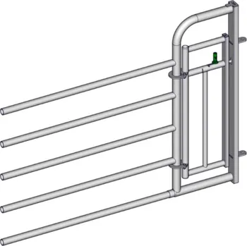 příslušenství k bráně Výsuv stájové zábrany EX5, DUO s brankou pro obsluhu, V2