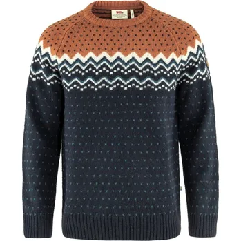 Pánský svetr Svetr Fjällräven Övik Knit Sweater M Dark Navy-Terracotta Brown - L + doprava zdarma
