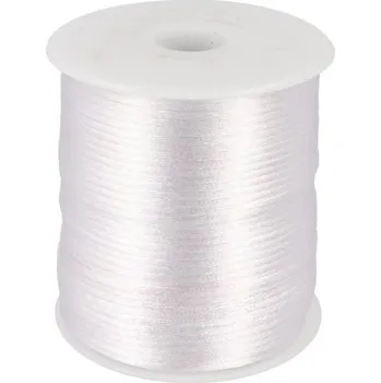 Příze Saténová šňůra Ø2 mm, barva Bílá