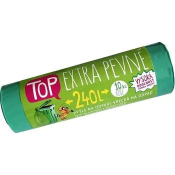 Pytle na odpadky VIPOR LDPE Top Extra pevné 240 l, 10 ks, zelený
