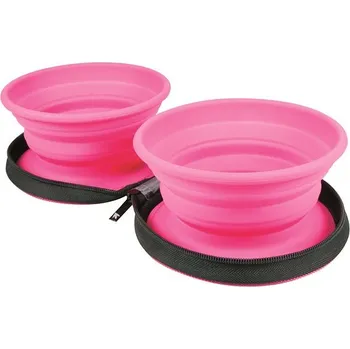 Miska pro psa Kiwi Walker Cestovní miska 350 ml růžová